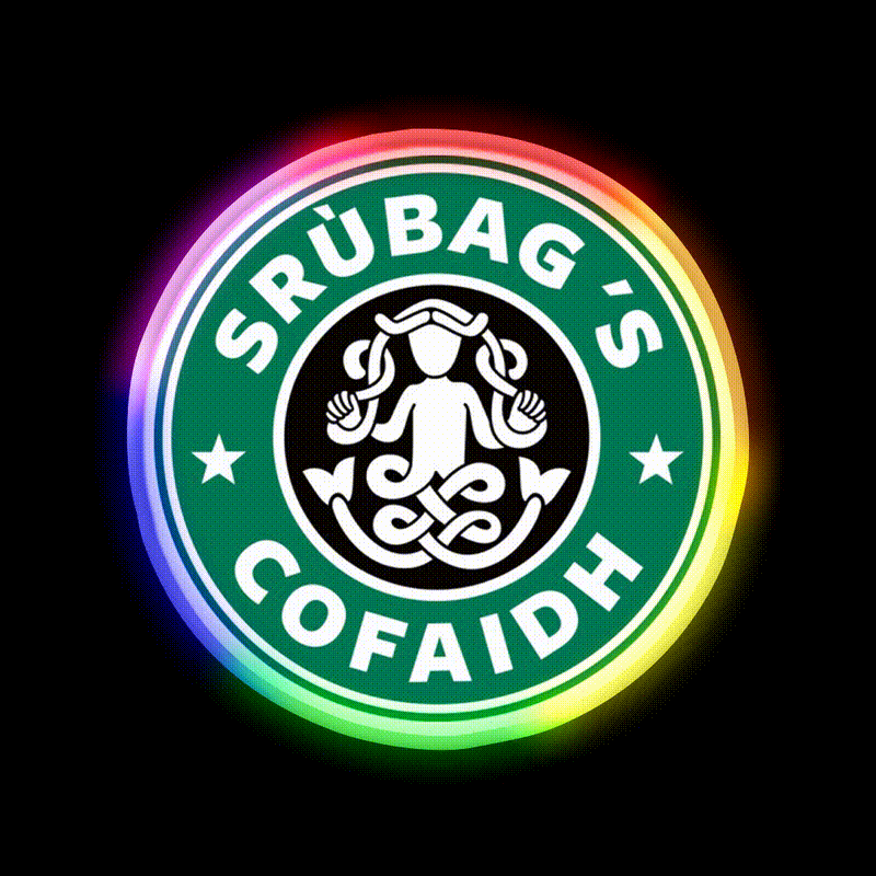 Gaelic Coffee Parody Whiskey Drink Bar Led Neon Sign Rgb Color