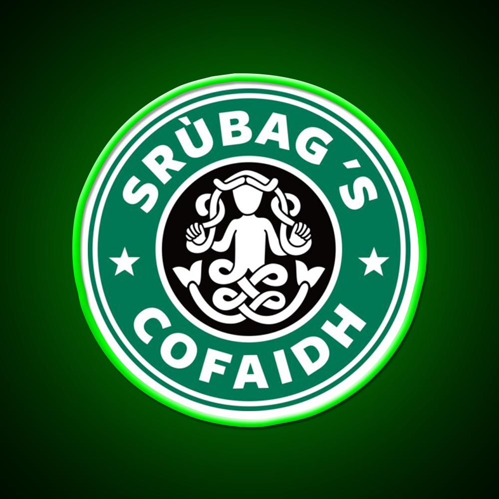 Gaelic Coffee Parody Whiskey Drink Bar Led Neon Sign Rgb Color