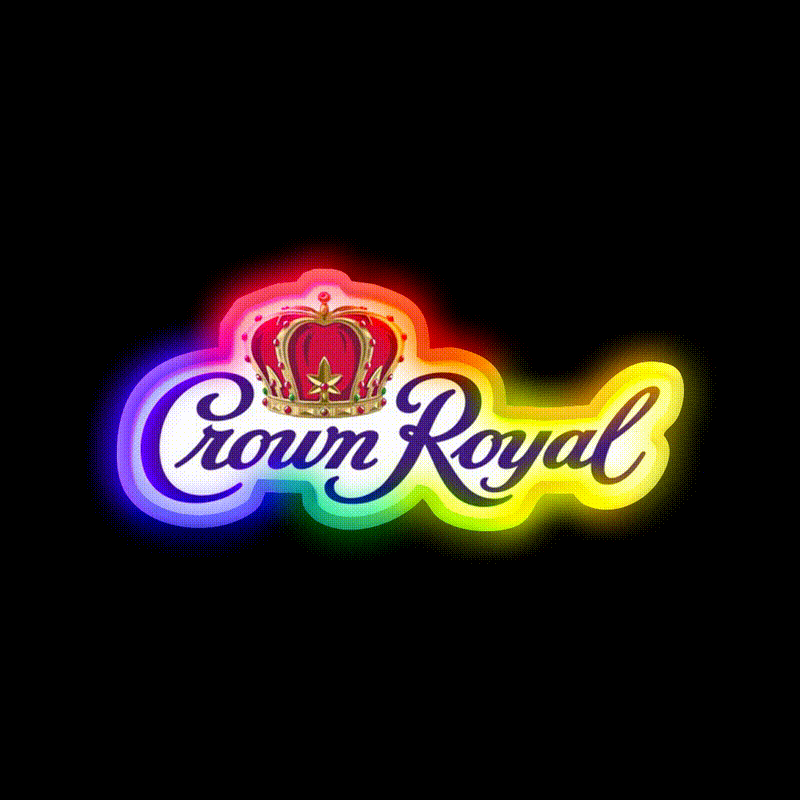 Galaxies Twist Crown Royal Bthrough Time Whiskey Drink Bar Led Neon Sign Rgb Color