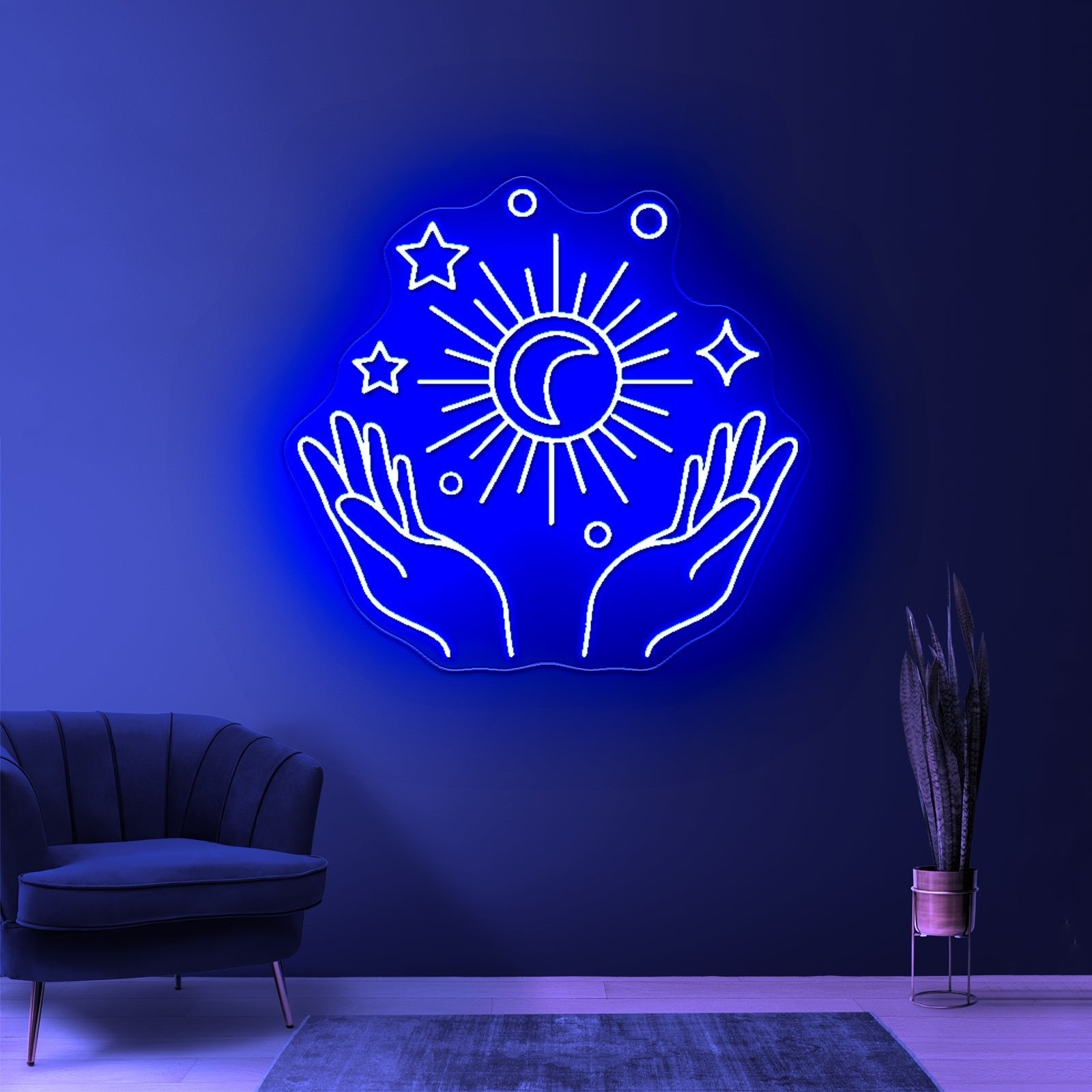 Galaxy Moon And Star Neon Sign Led Signs For Room - Shineneon