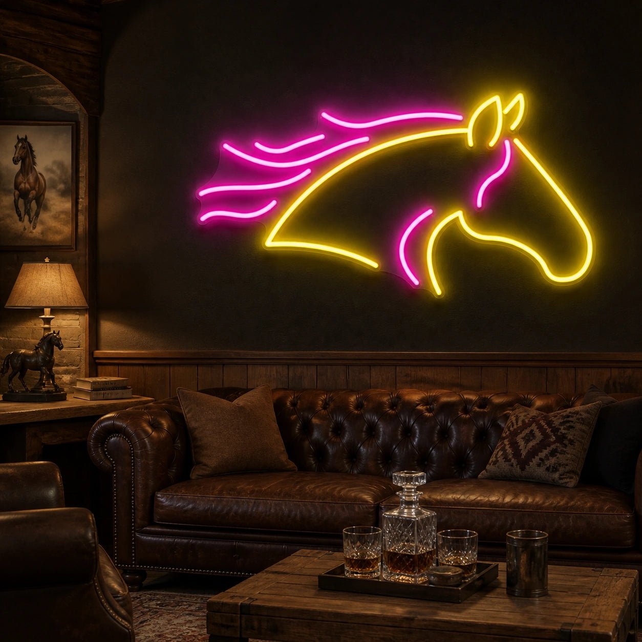 Galloping Horse Head Vintage LED Neon Sign - Shineneon