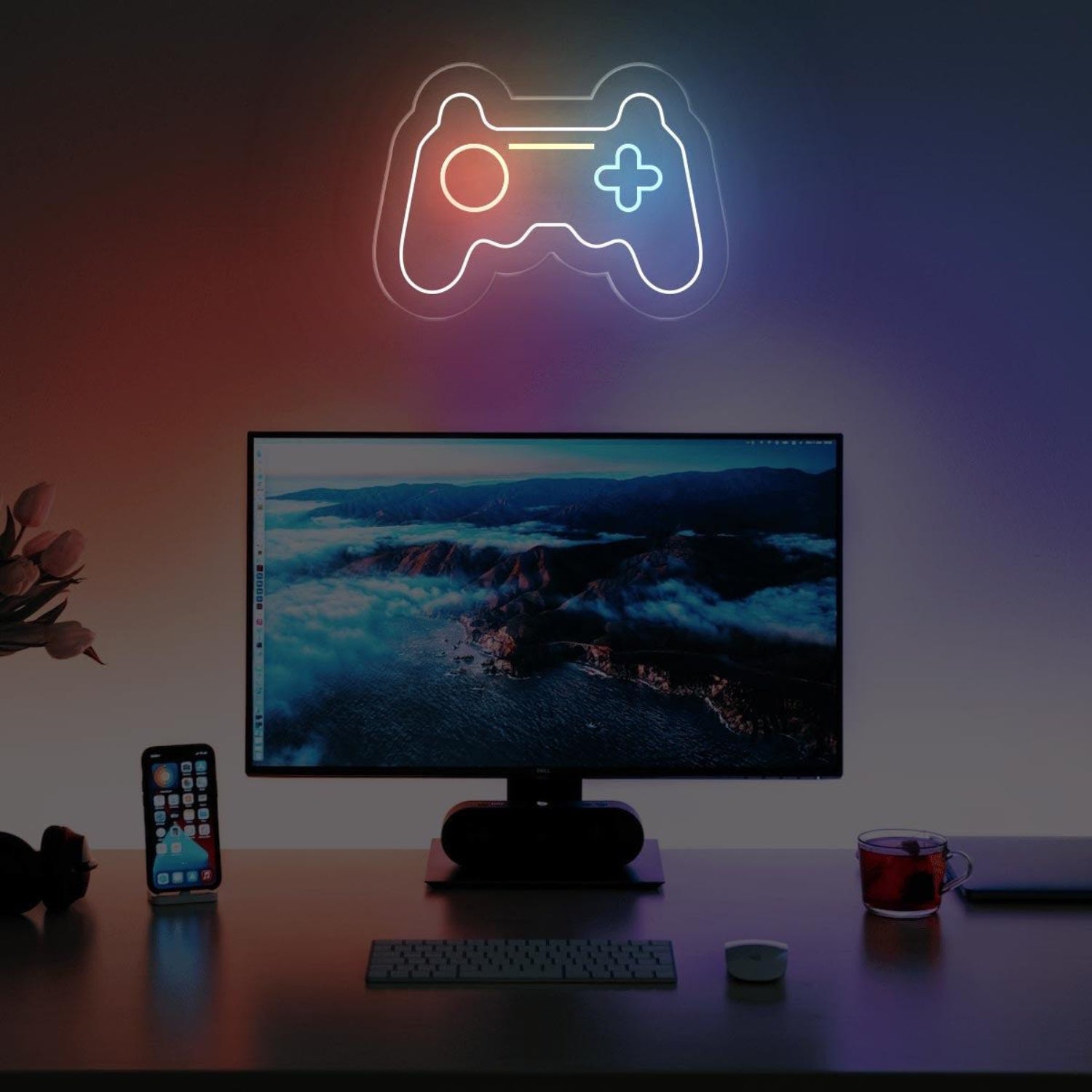 Game Controller Led Neon Sign With Rgb Colors For Gaming Room Wall Decor | Shineneon
