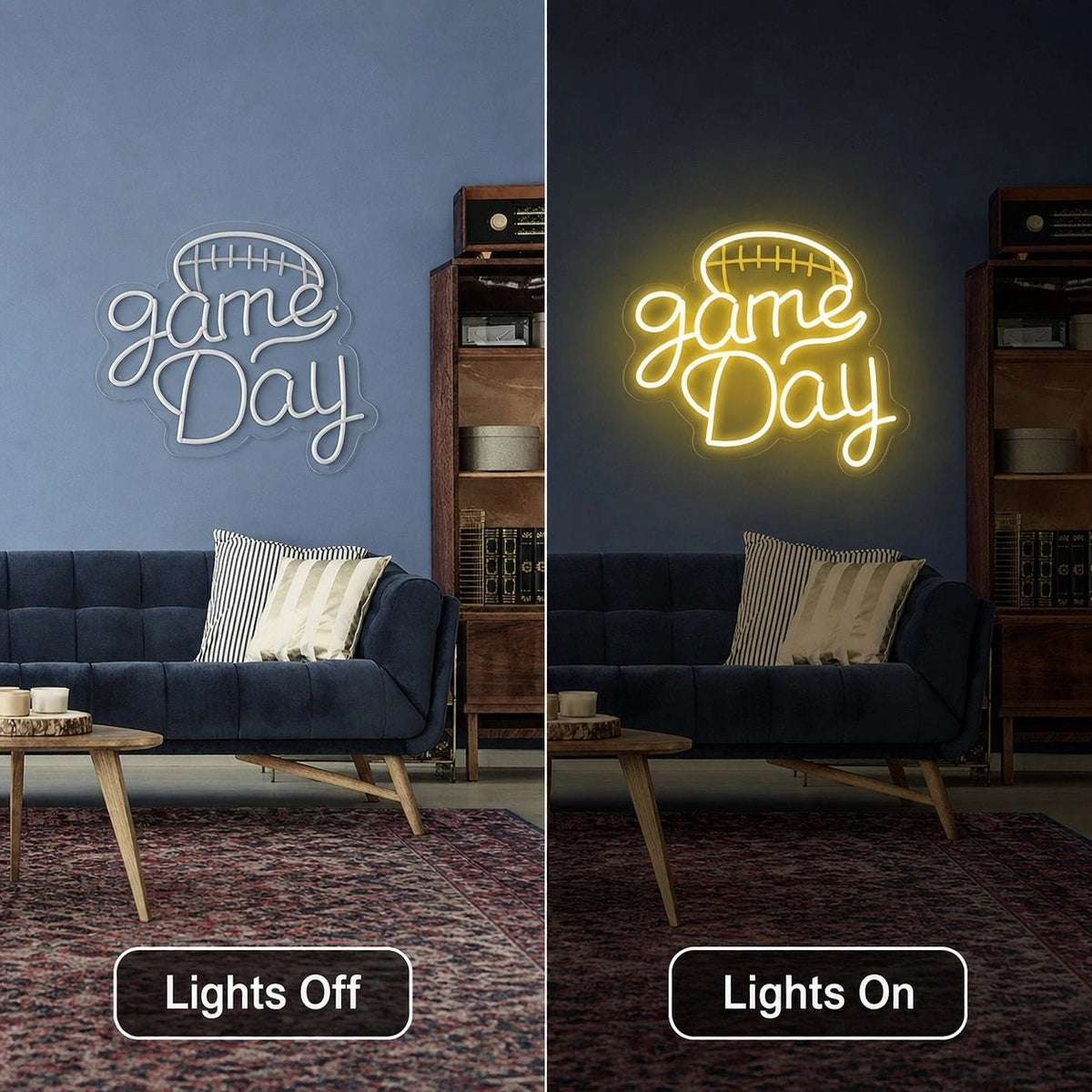 Game Day Football Home LED Neon Sign - Shineneon