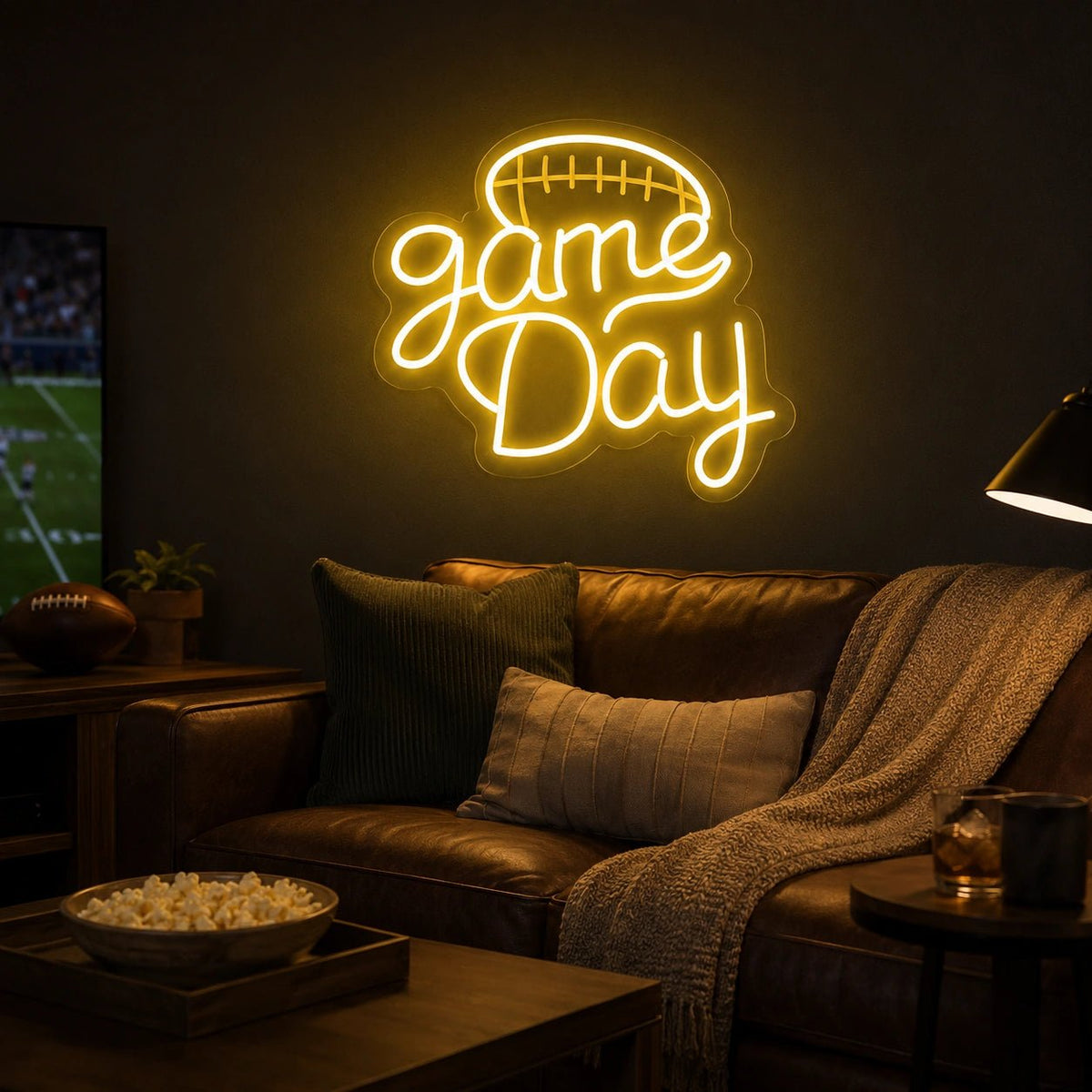 Game Day Football Man Cave LED Neon Sign Man Cave Neon Sign - Shineneon