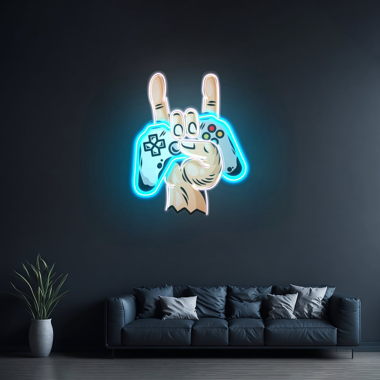 Game Hands Custom Led Signs Artwork For Sale - Shineneon