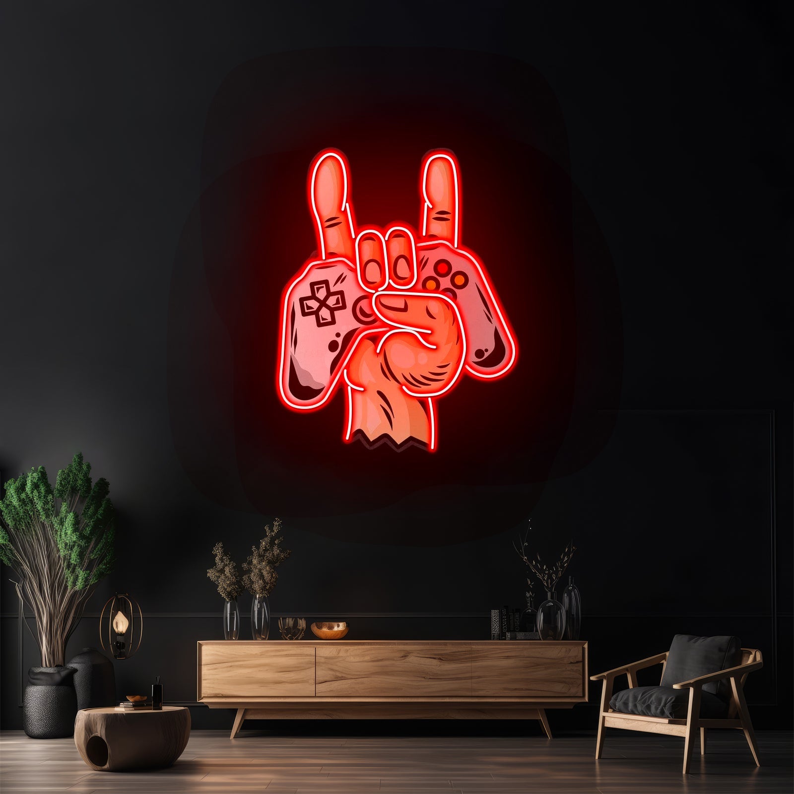Game Hands Custom Led Signs Artwork For Sale - Shineneon