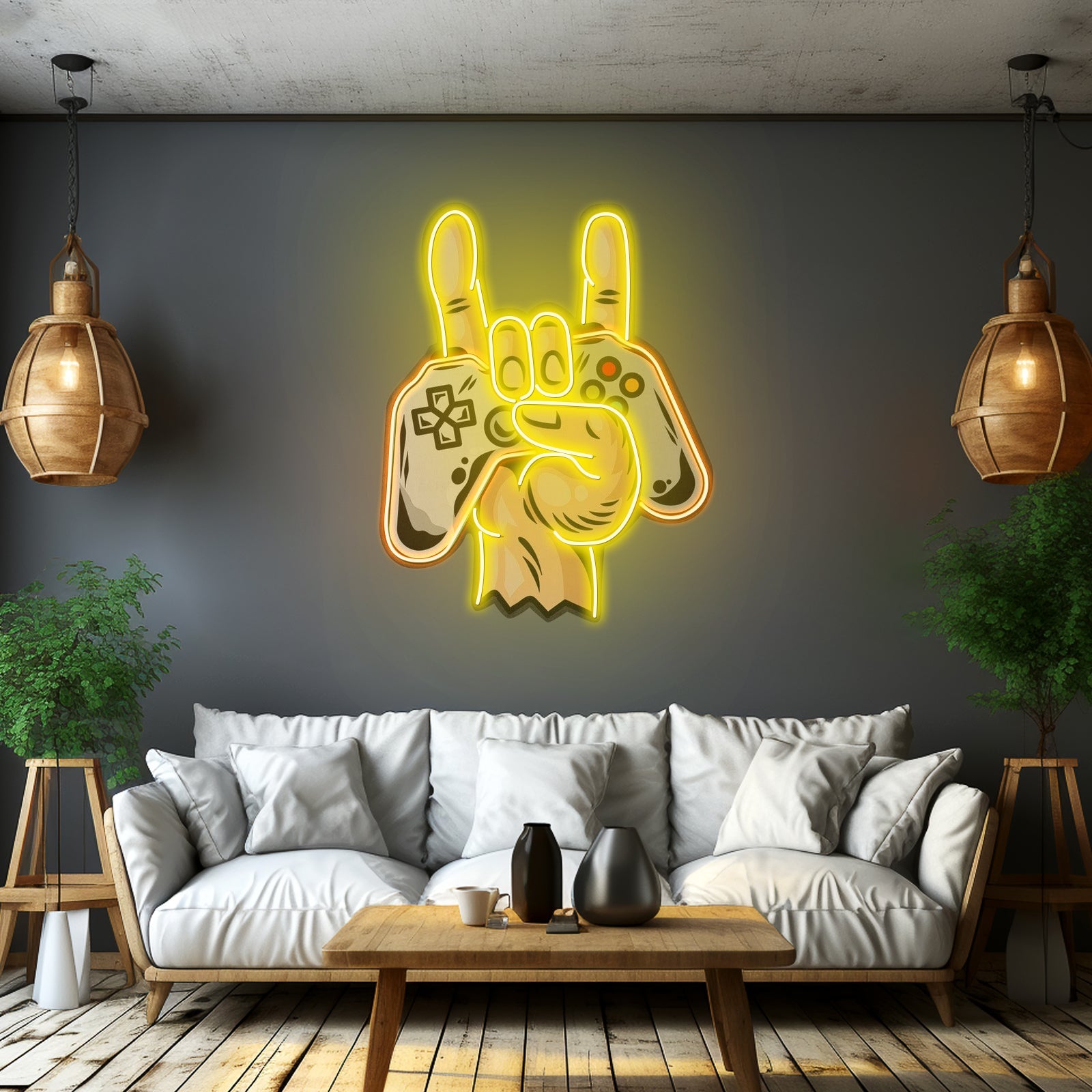Game Hands Custom Led Signs Artwork For Sale - Shineneon