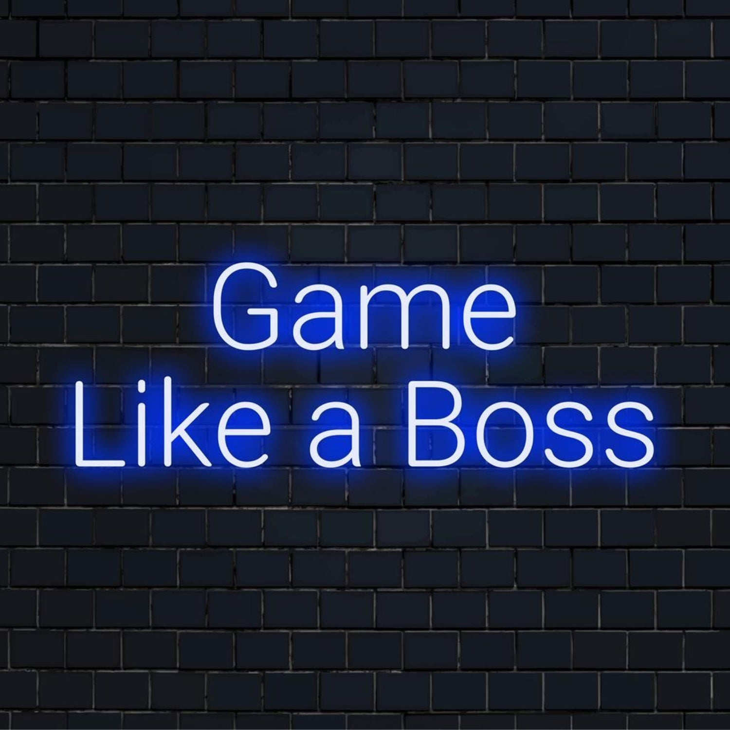 Game Like A Boss Modern Blue Led Neon Sign For Gaming Room Wall Art | Shineneon