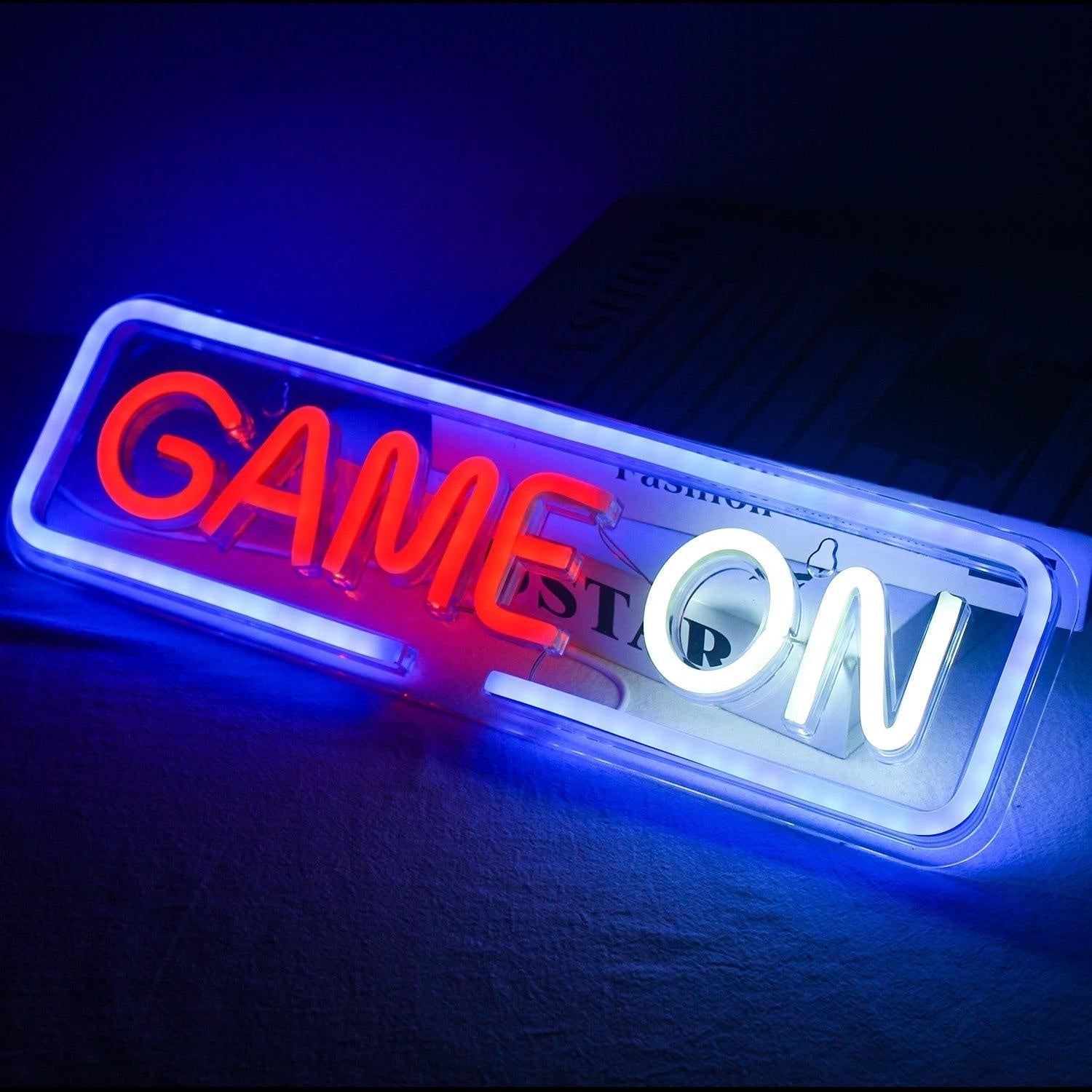Game On Tri - Color Led Neon Sign For Gaming Room Decor - Shineneon