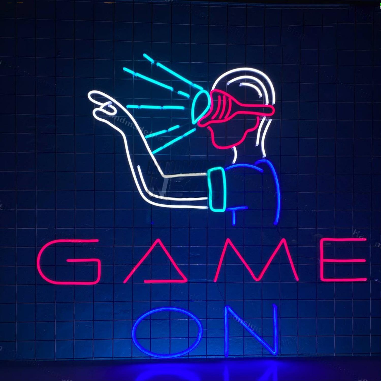 Game On Vr Games Led Neon Sign Gaming Room Wall Decor | Shineneon