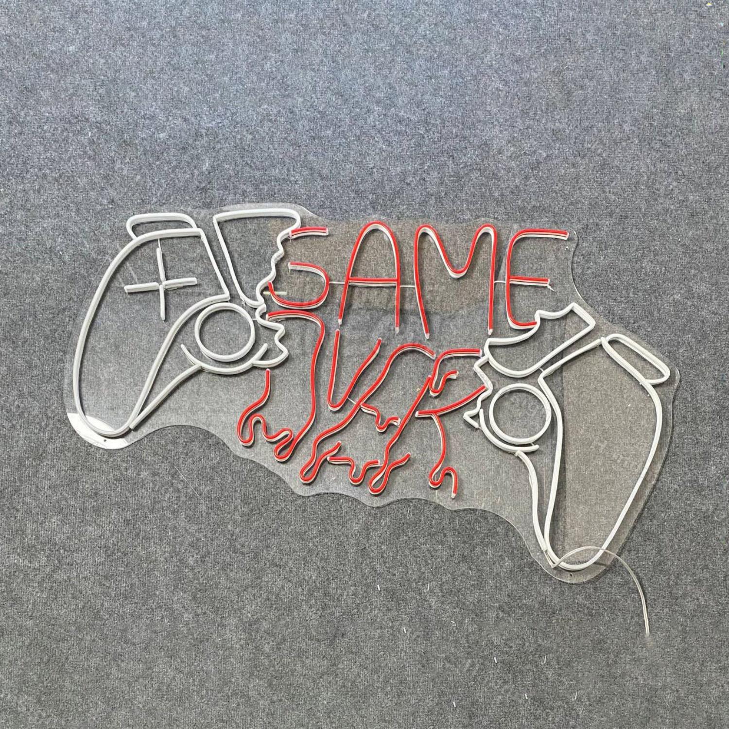 Game Over Led Neon Sign Game Controller Decor | Shineneon