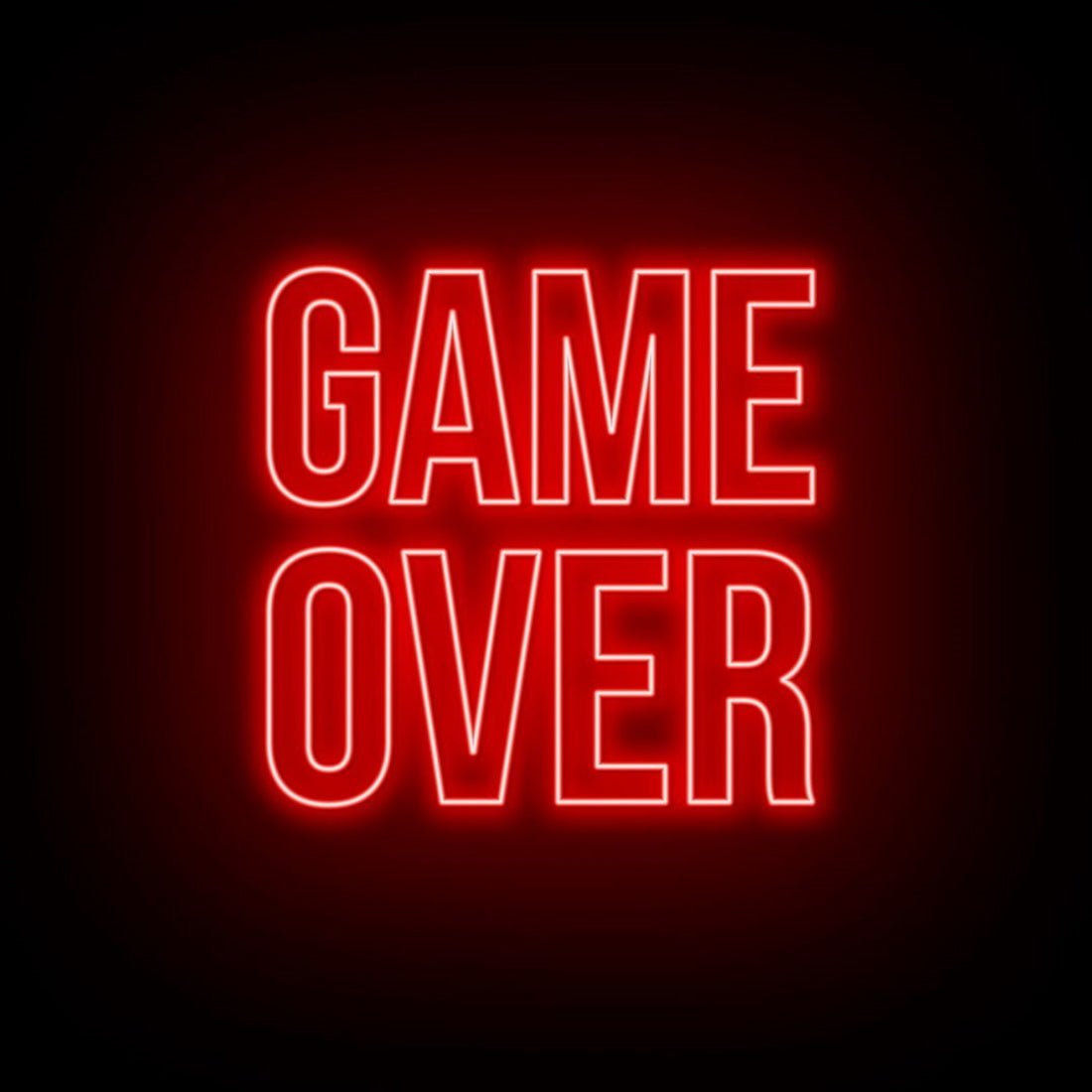 Game Over Text Led Sign Business Neon Sign - Shineneon
