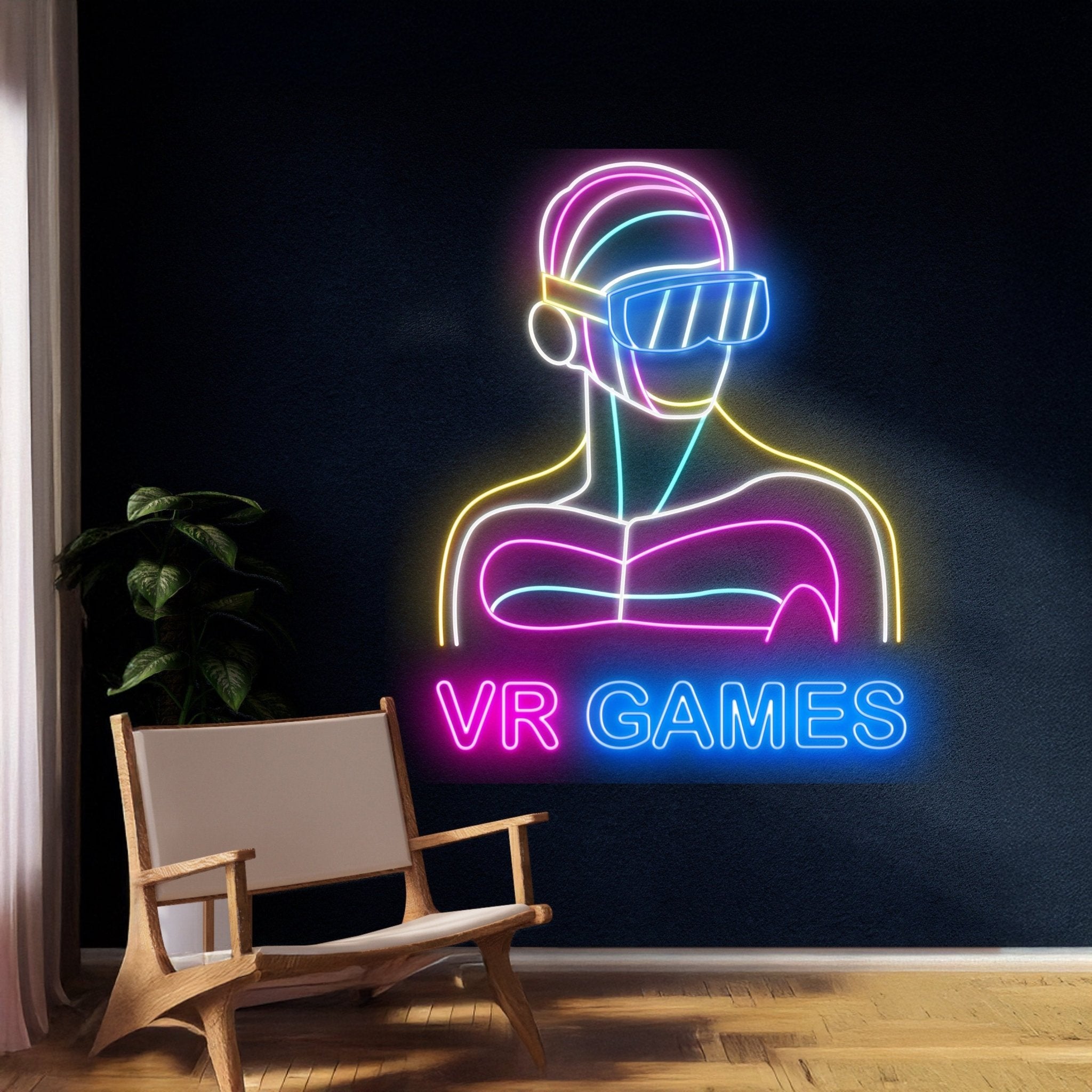 Game Player Led Lights Vr Glasses Neon Sign - Shineneon