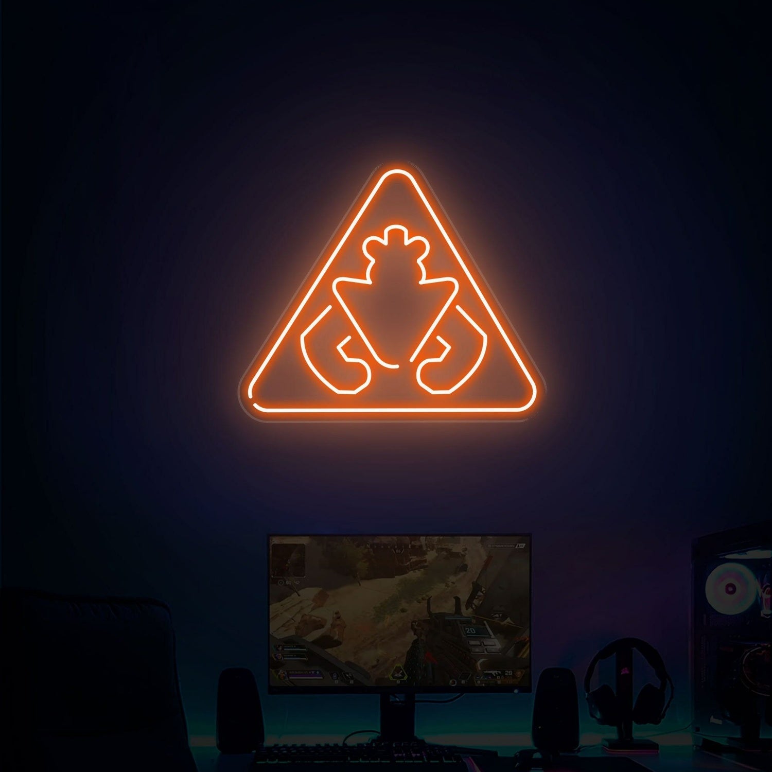 Game Room Store With Monty Security Breach Warning Sign Neon - Shineneon