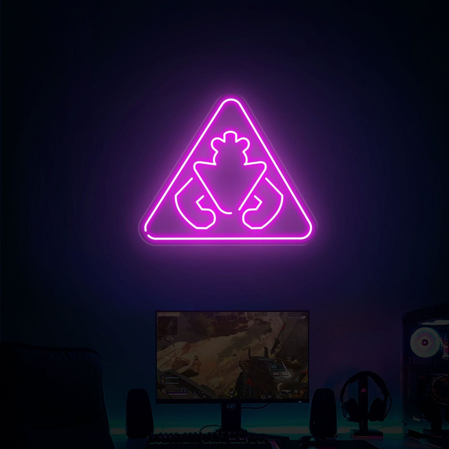 Game Room Store With Monty Security Breach Warning Sign Neon - Shineneon