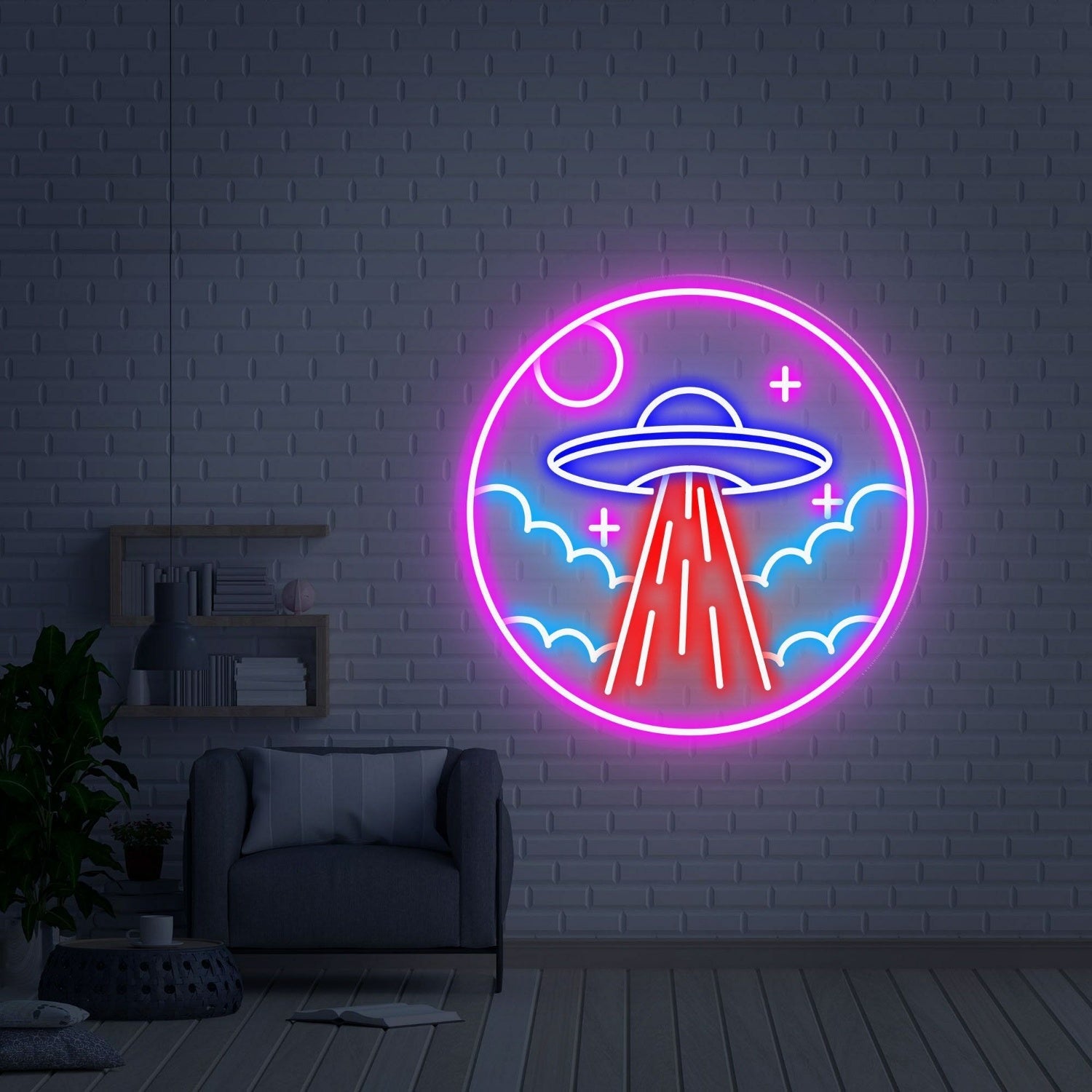 Game Room To Wedding Ufo Led Neon Sign - Shineneon