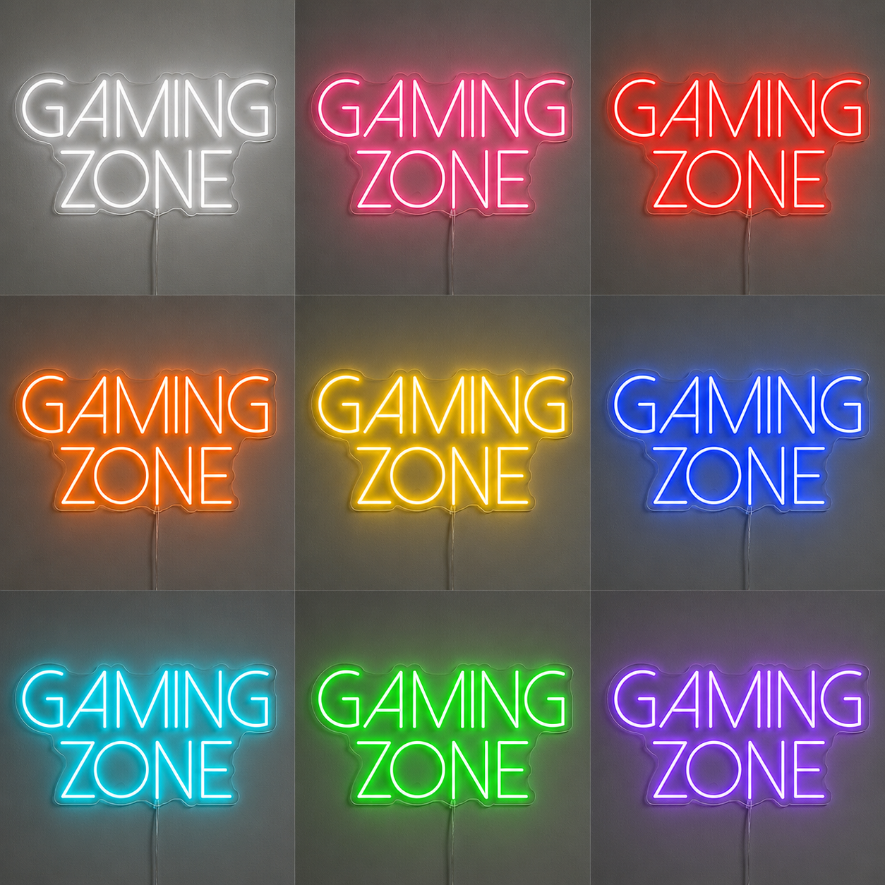 Game Room Wall Decor LED Neon Sign Home Art color grid