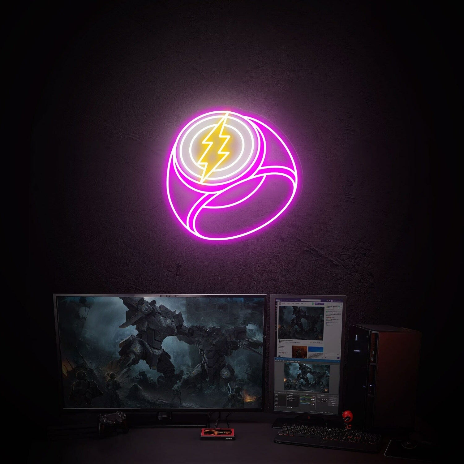 Game Space Party Flash Ring Led Neon Sign Store Decor - Shineneon