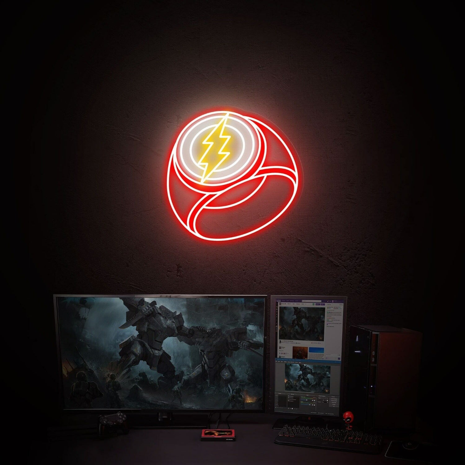 Game Space Party Flash Ring Led Neon Sign Store Decor - Shineneon