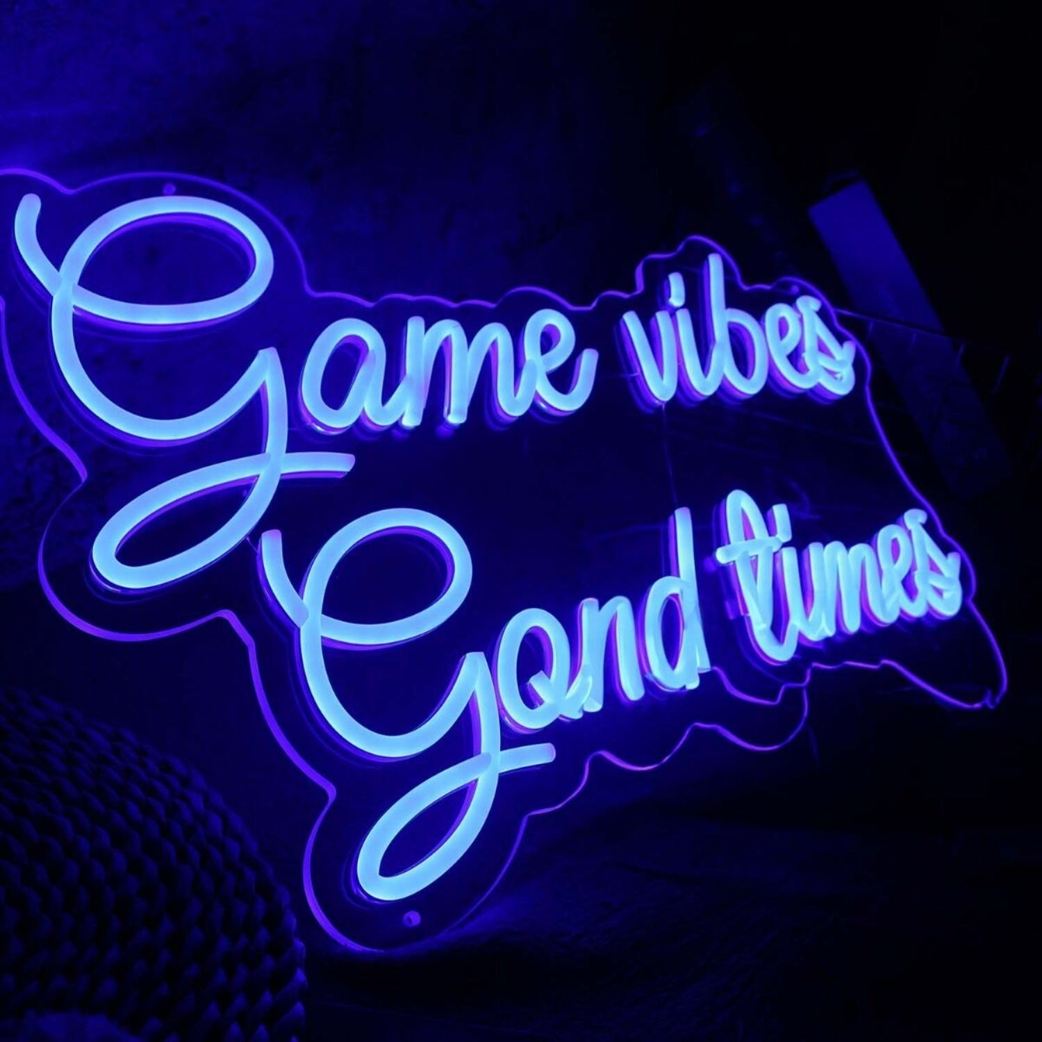 Game Vibes Good Times Blue Led Neon Sign - Shineneon