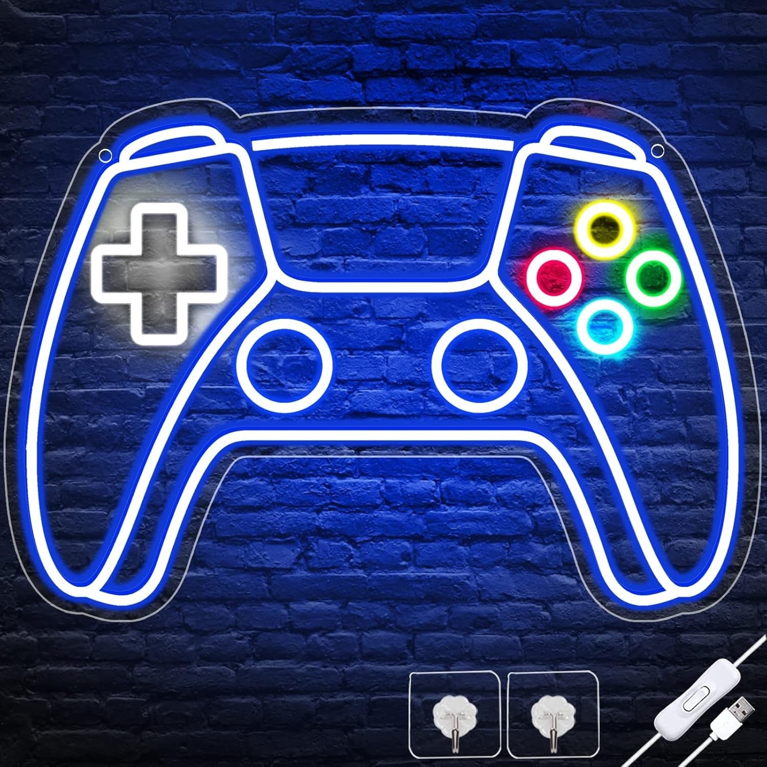 Gaming Neon Sign for Christmas Gifts Game Zone and Wall Decor