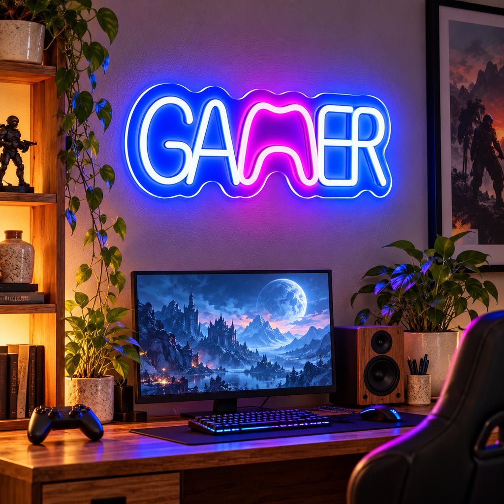 Gamer Gamepad LED Neon Sign - Shineneon