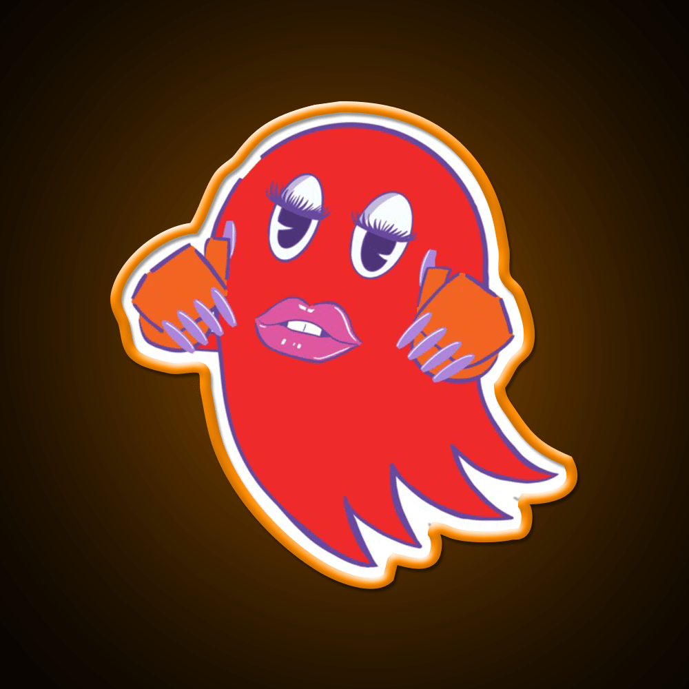 Gamer Ghost Red Nail Salon Led Neon Sign Rgb Color - Shineneon