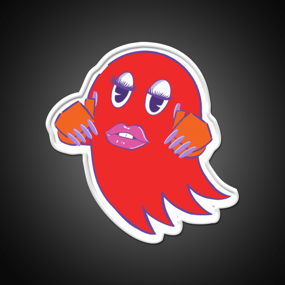 Gamer Ghost Red Nail Salon Led Neon Sign Rgb Color - Shineneon