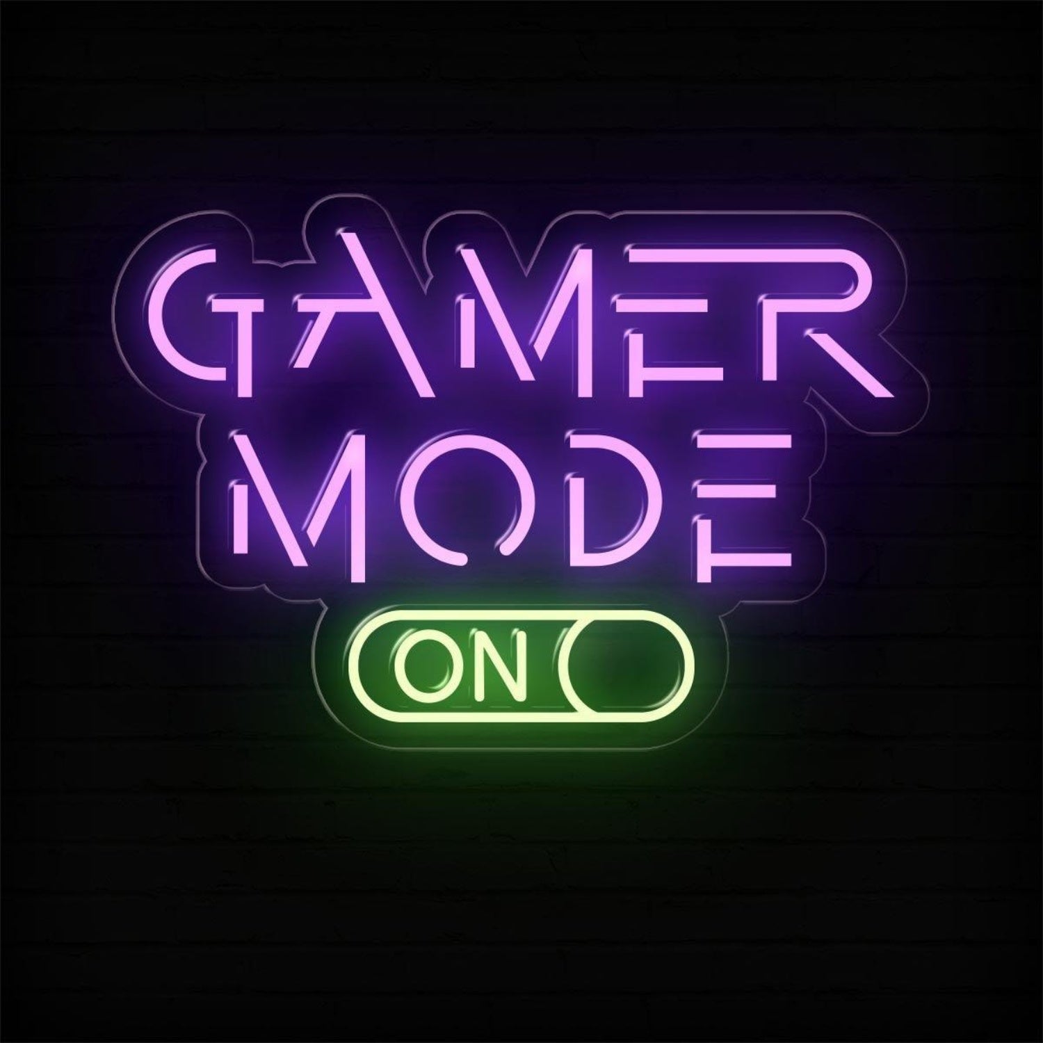 Gamer Mode On Switch Design Led Neon Sign For Gaming Room Decor | Shineneon