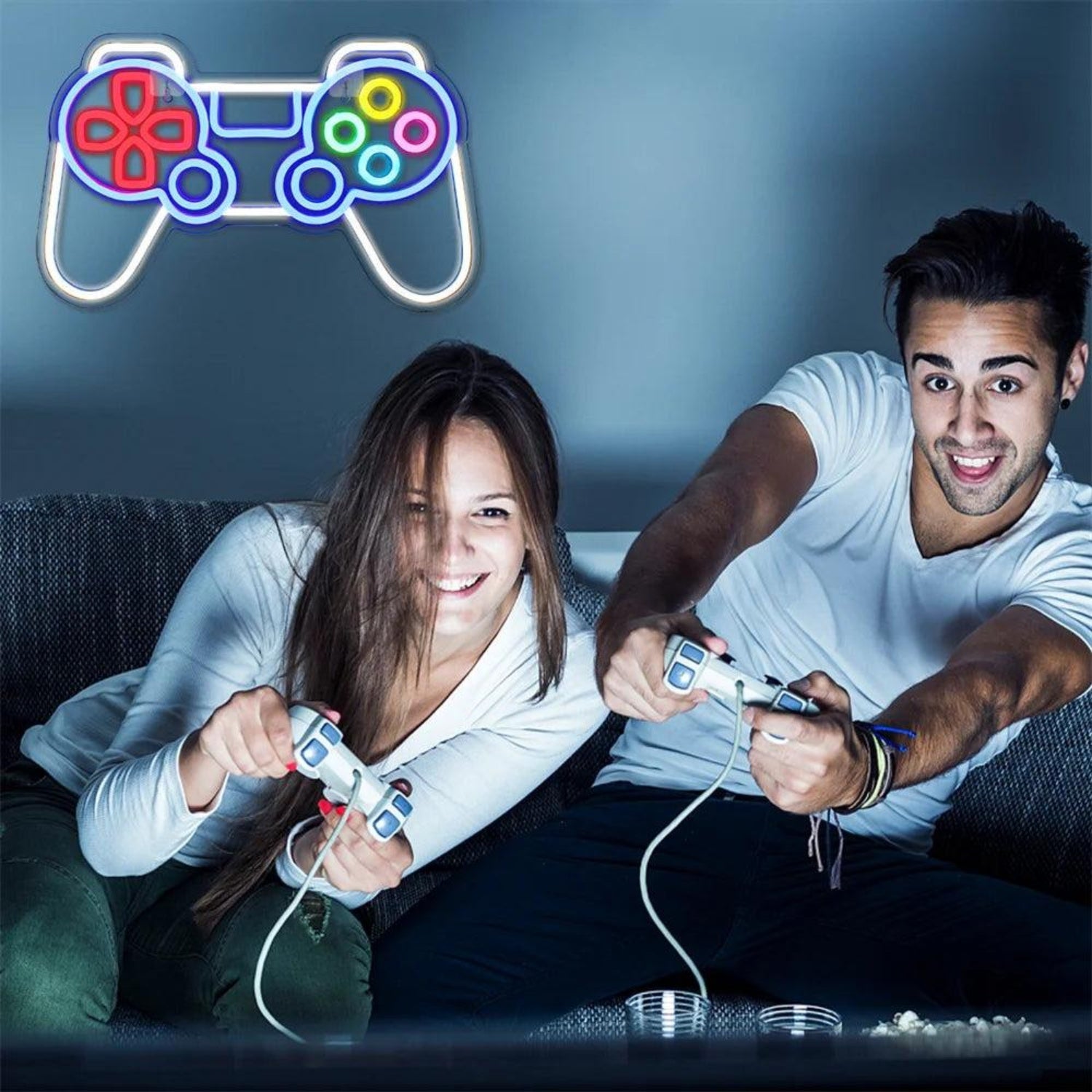 Gamer Multicolor Retro Game Controller Led Neon Sign For Gaming Room Man Cave | Shineneon