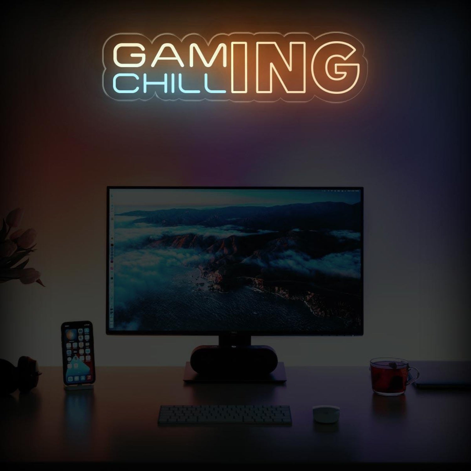 Gaming Chill Dual-Color Led Neon Sign For Gaming Room Decor | Shineneon
