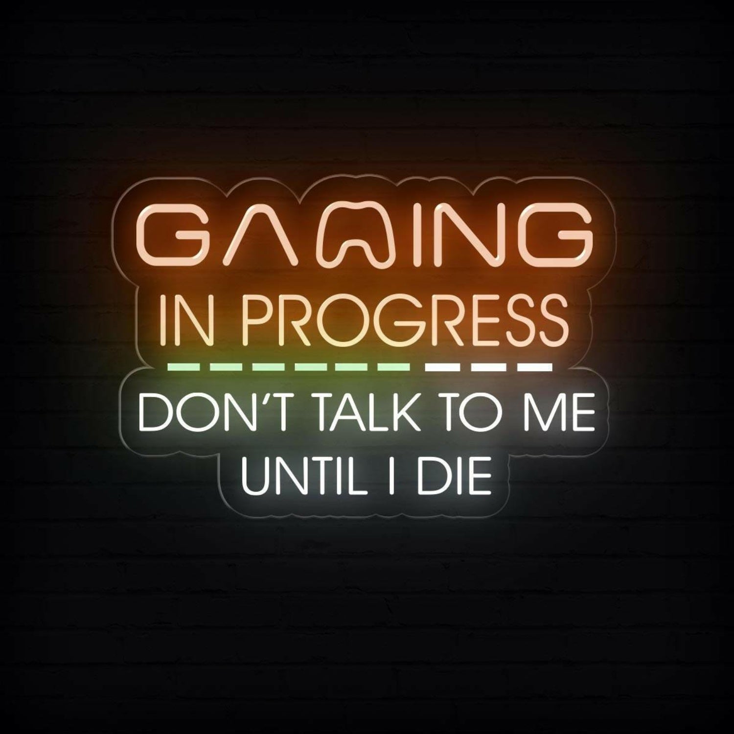 Gaming In Progress Dont Talk To Me Led Neon Sign For Gaming Room Wall Art | Shineneon