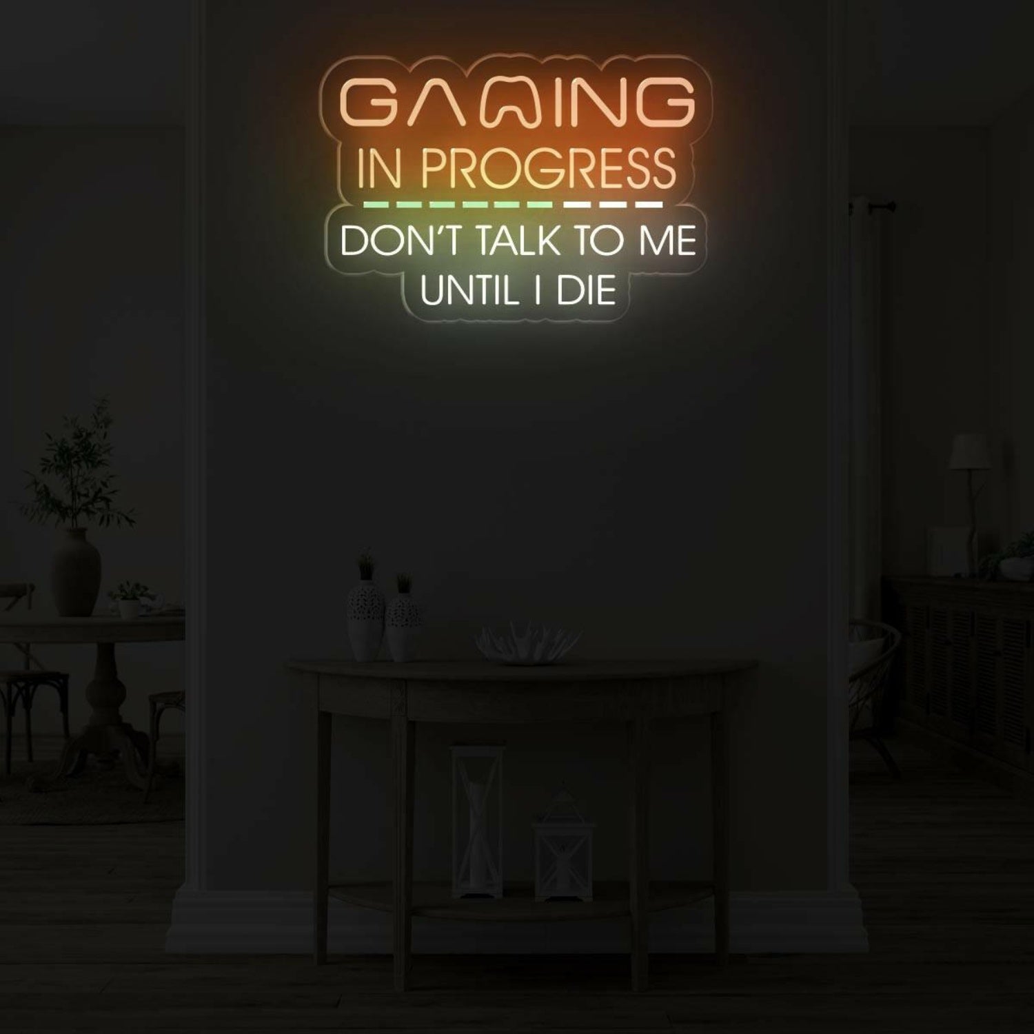 Gaming In Progress Dont Talk To Me Led Neon Sign For Gaming Room Wall Art | Shineneon