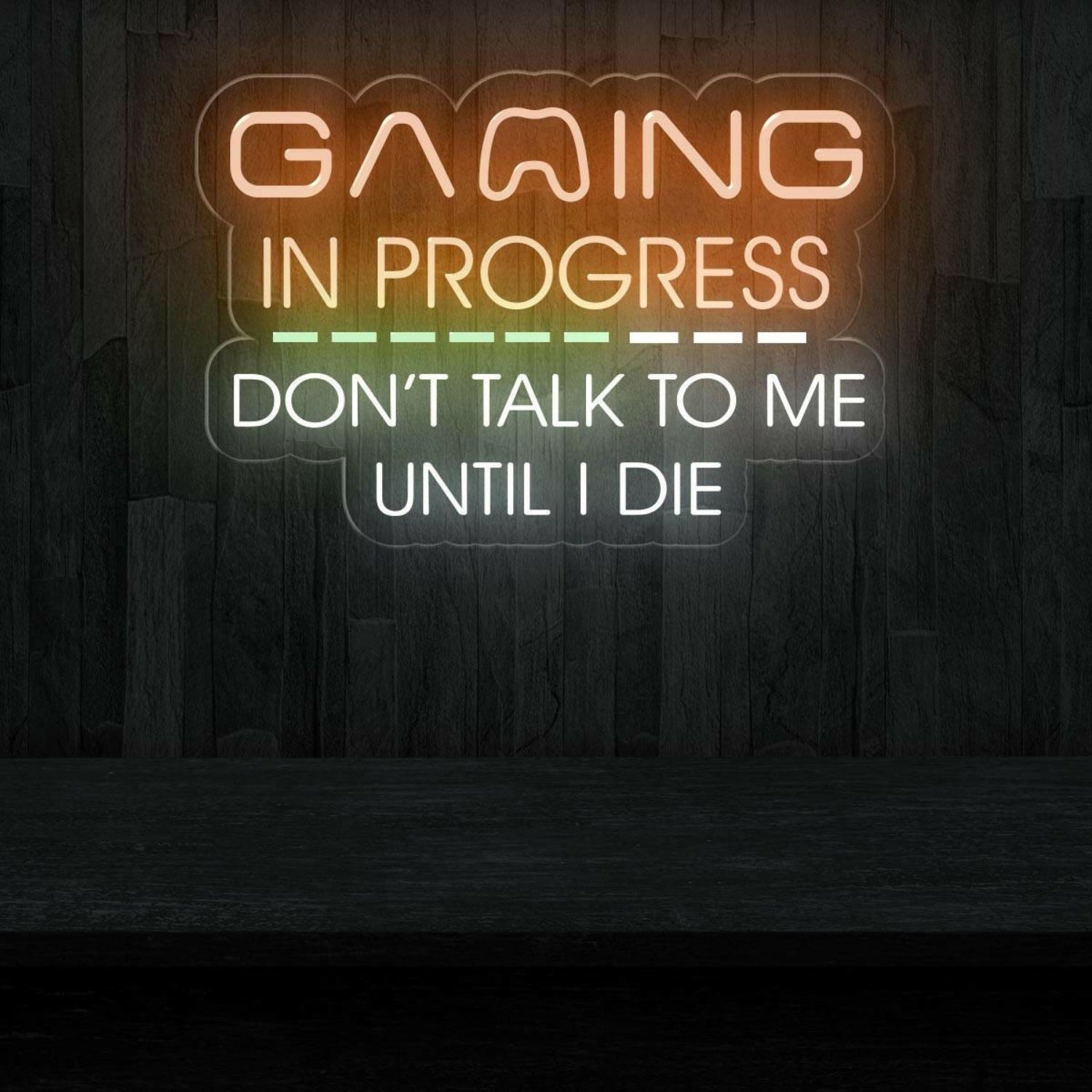 Gaming In Progress Dont Talk To Me Led Neon Sign For Gaming Room Wall Art | Shineneon