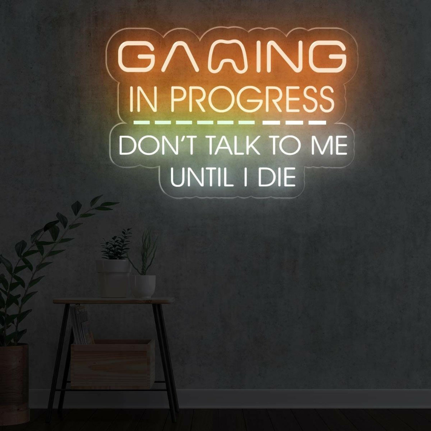 Gaming In Progress Dont Talk To Me Led Neon Sign For Gaming Room Wall Art | Shineneon