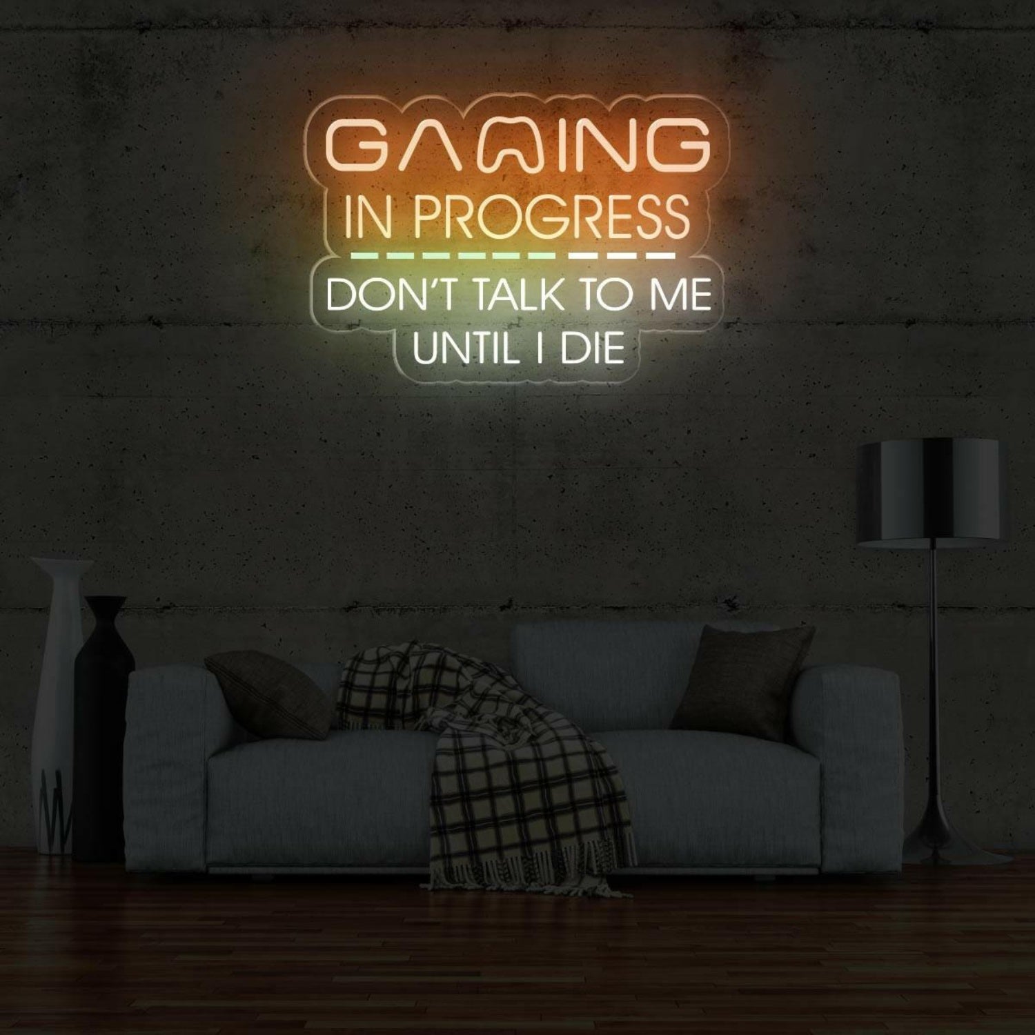 Gaming In Progress Dont Talk To Me Led Neon Sign For Gaming Room Wall Art | Shineneon
