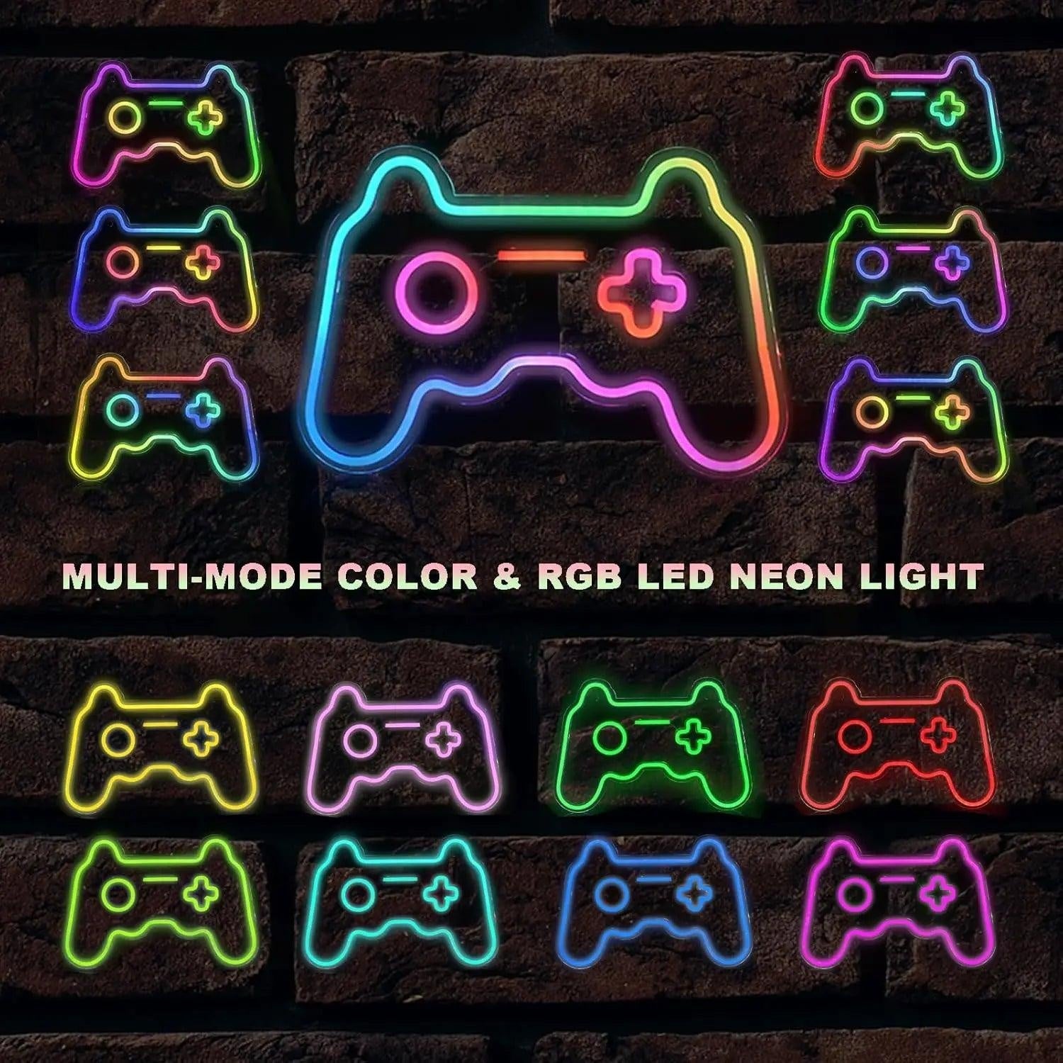 Gaming Multicolor Controller Led Neon Sign For Game Room Wall Decor | Shineneon