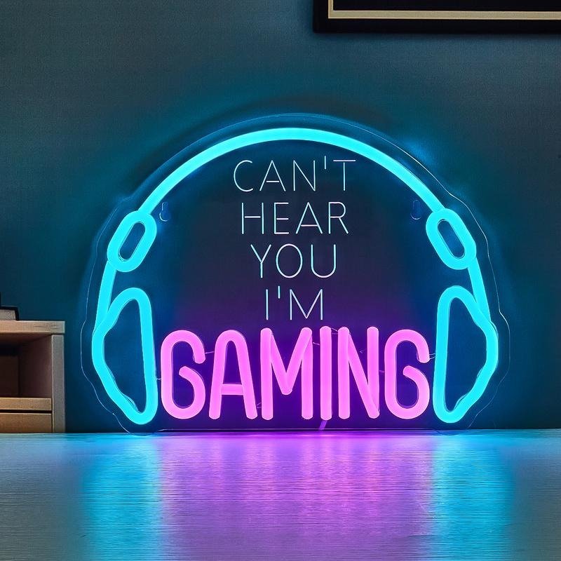 Gaming USB LED Neon Sign for Bar Game Room & Man Cave Wall Decor - Shineneon