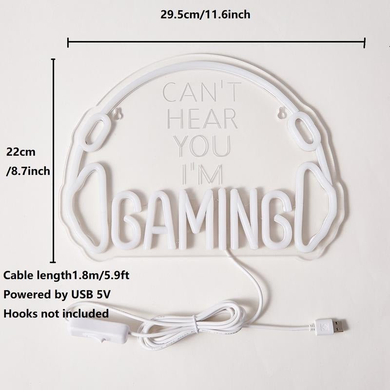 Gaming USB LED Neon Sign for Bar Game Room & Man Cave Wall Decor - Shineneon