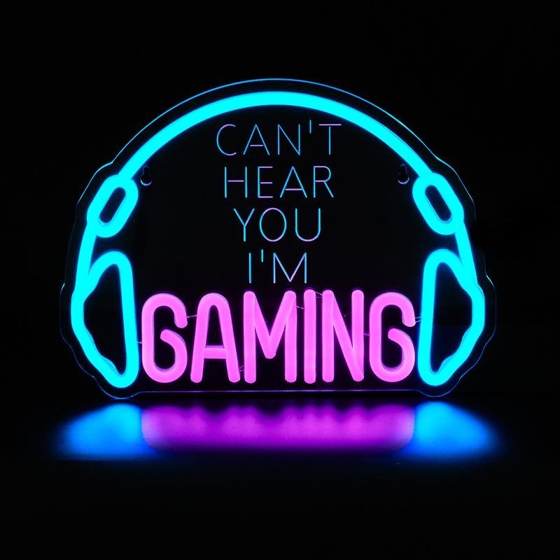 Gaming USB LED Neon Sign for Bar Game Room & Man Cave Wall Decor - Shineneon