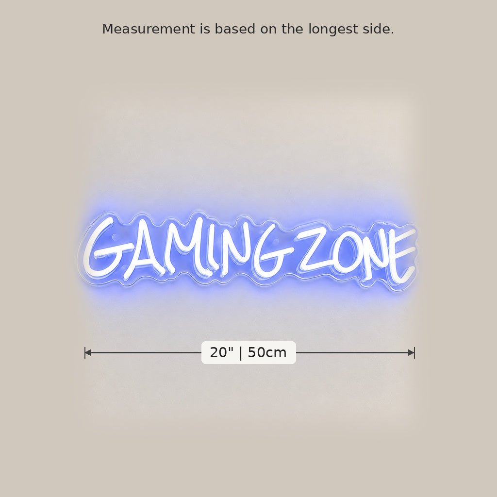 Gaming Zone White LED Neon Sign - Shineneon