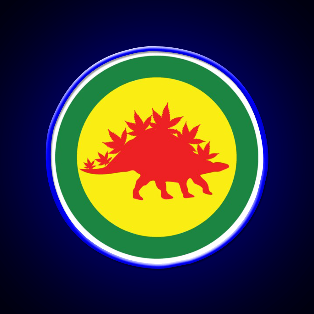Ganjasaurus Hemp Inspired Green Leaf Led Neon Sign Rgb Color - Shineneon