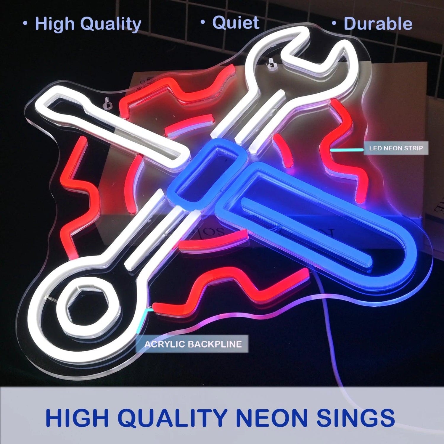 Garage Car Automotive Multicolor Tools Led Neon Sign For Repair Shop Decor | Shineneon