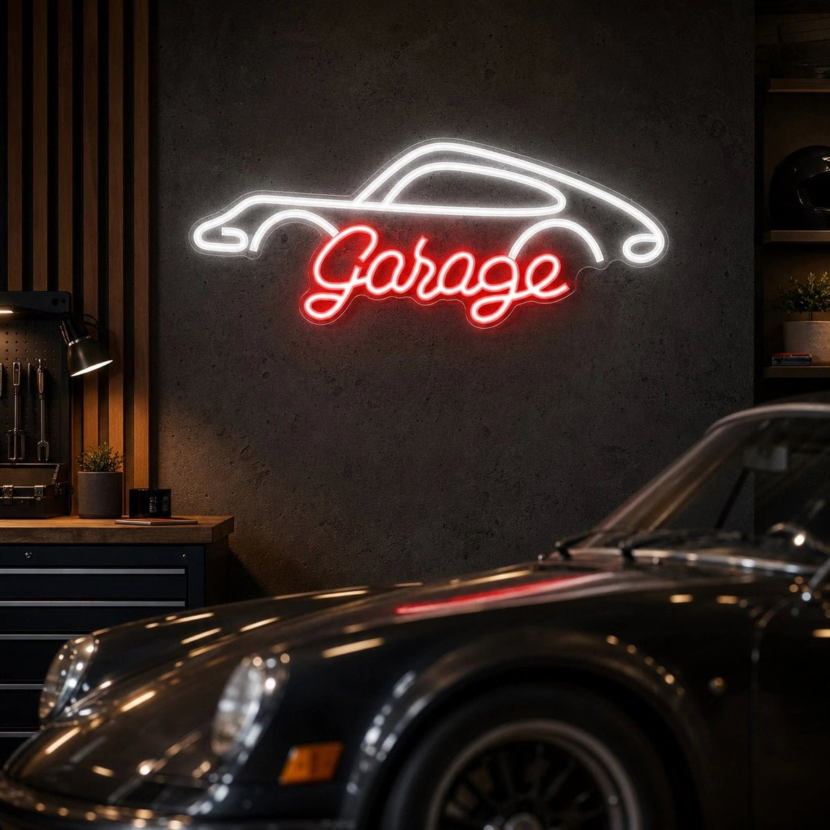Garage Car Outline LED Neon Sign - Shineneon