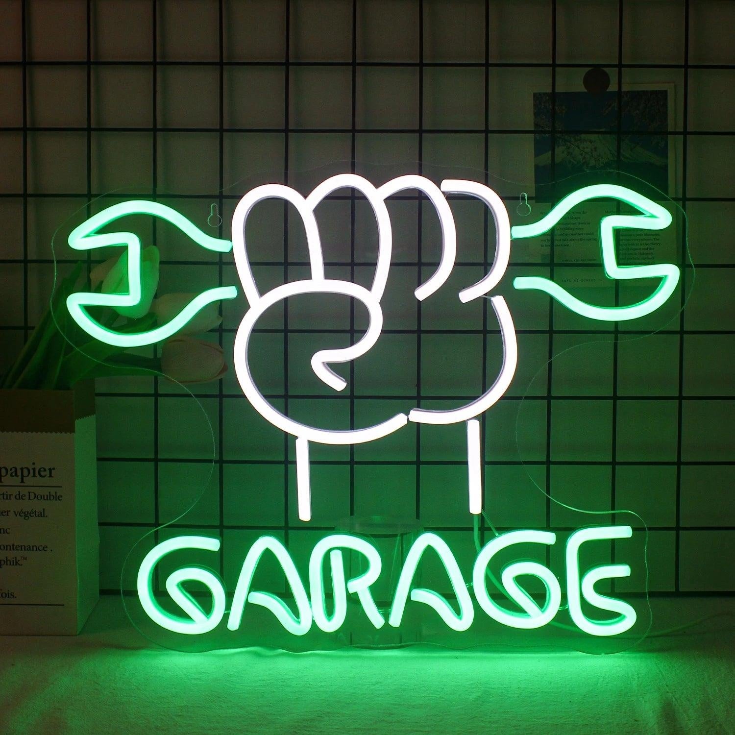 Garage Fist Wrenches Led Neon Sign For Auto Shop Decor | Shineneon
