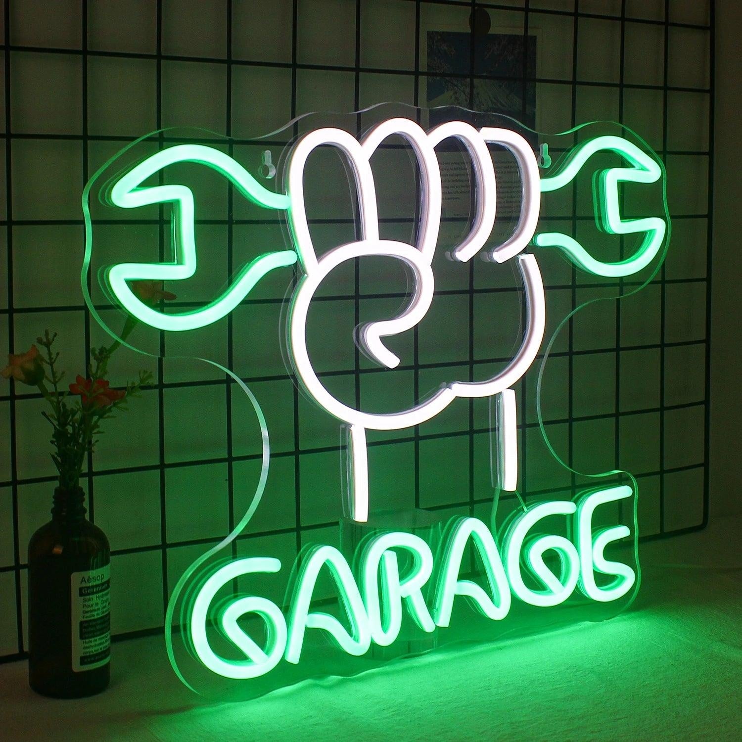Garage Fist Wrenches Led Neon Sign For Auto Shop Decor | Shineneon