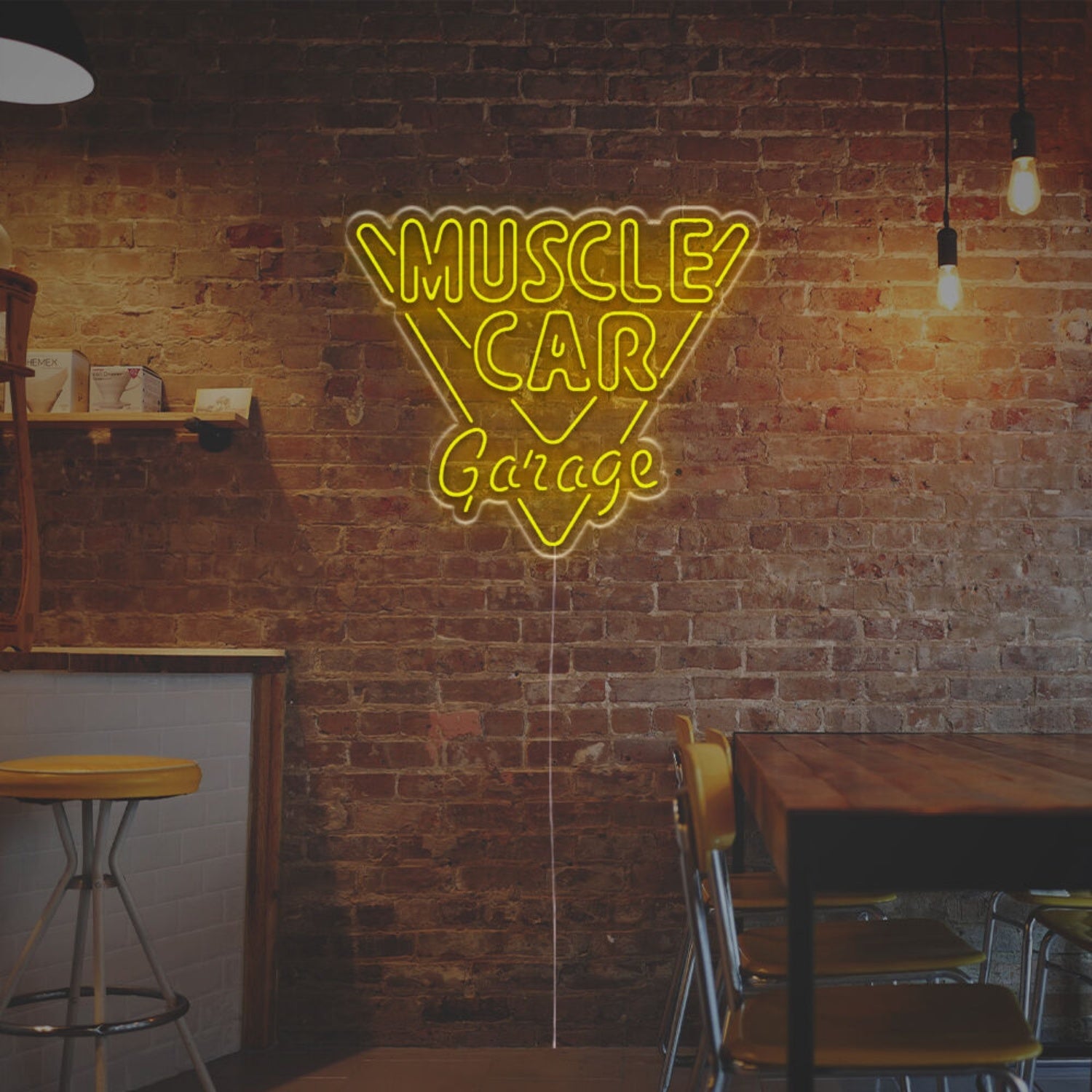 Garage Man Cave And Parties With Muscle Car Garage Led Neon Sign | Shineneon