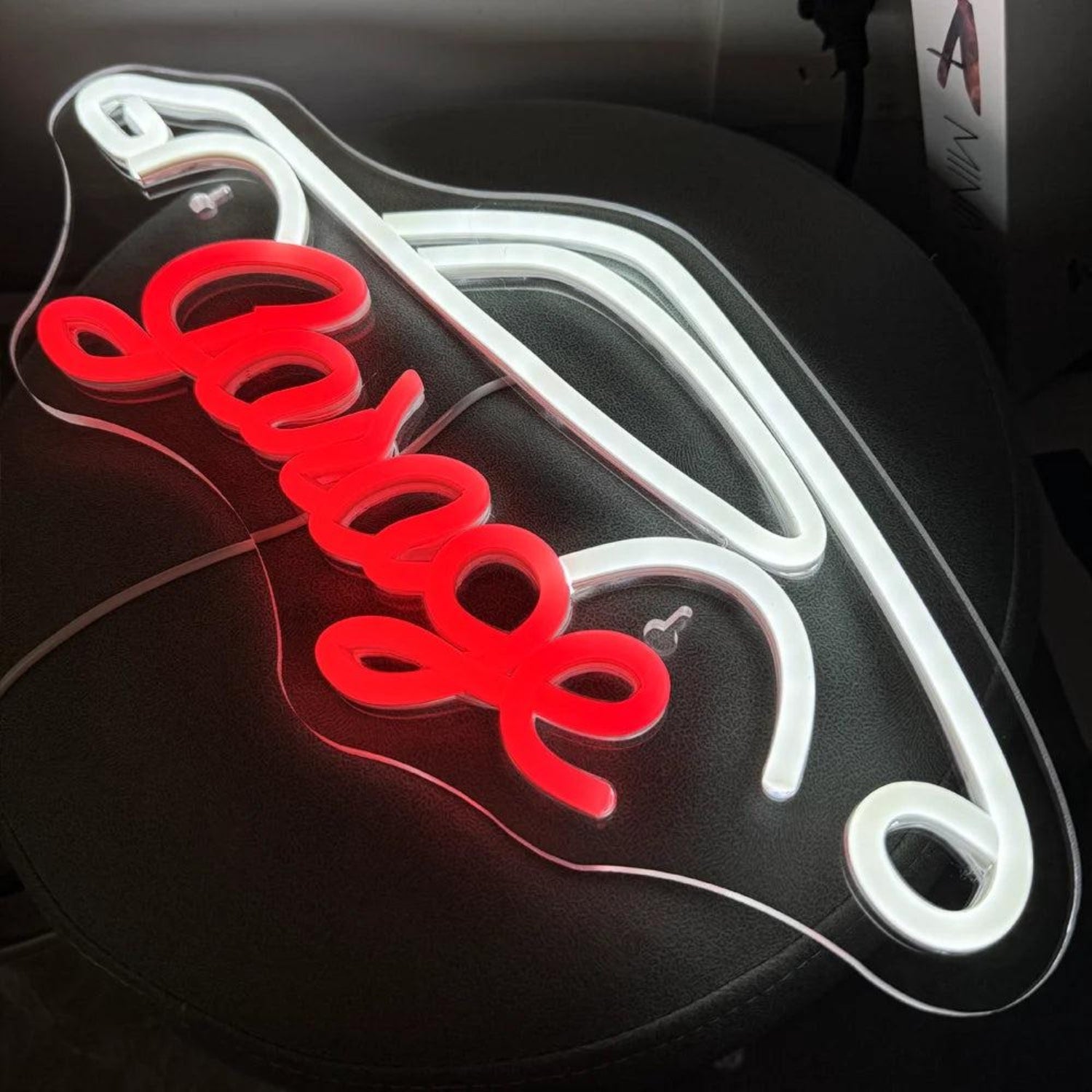 Garage Red-White Car And Text Led Neon Sign For Auto Decor | Shineneon