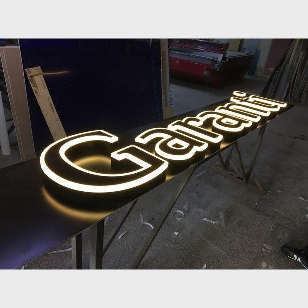 Garanti 3D Backlit Channel Letters Led Light Sign