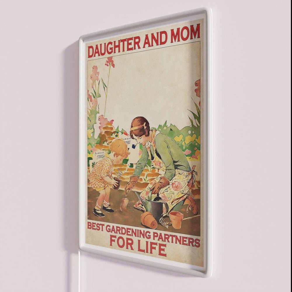 Garden Daughter And Mom Rgb Led Neon Sign - Shineneon